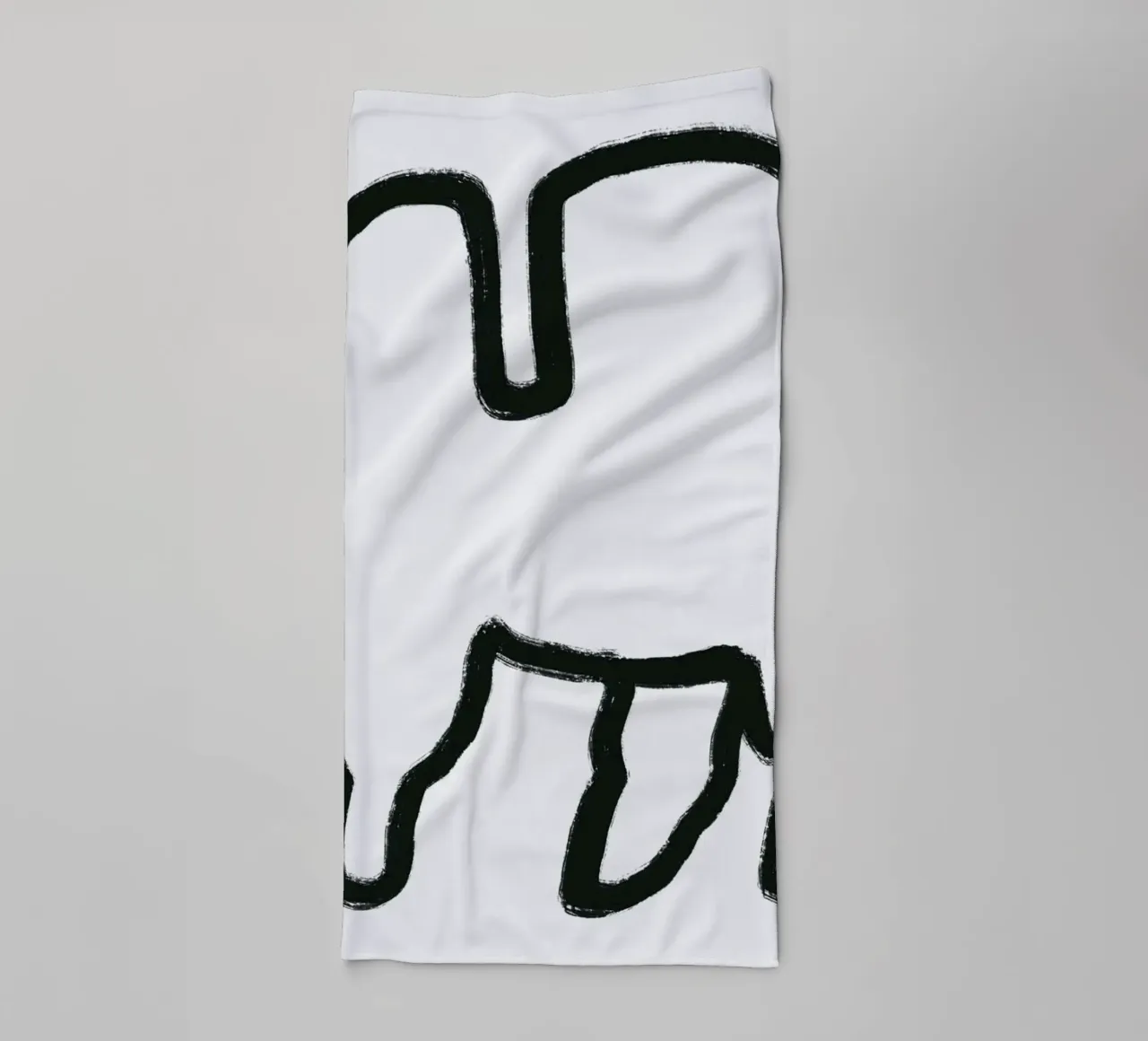 Camel outline minimalist towel by Little Dean