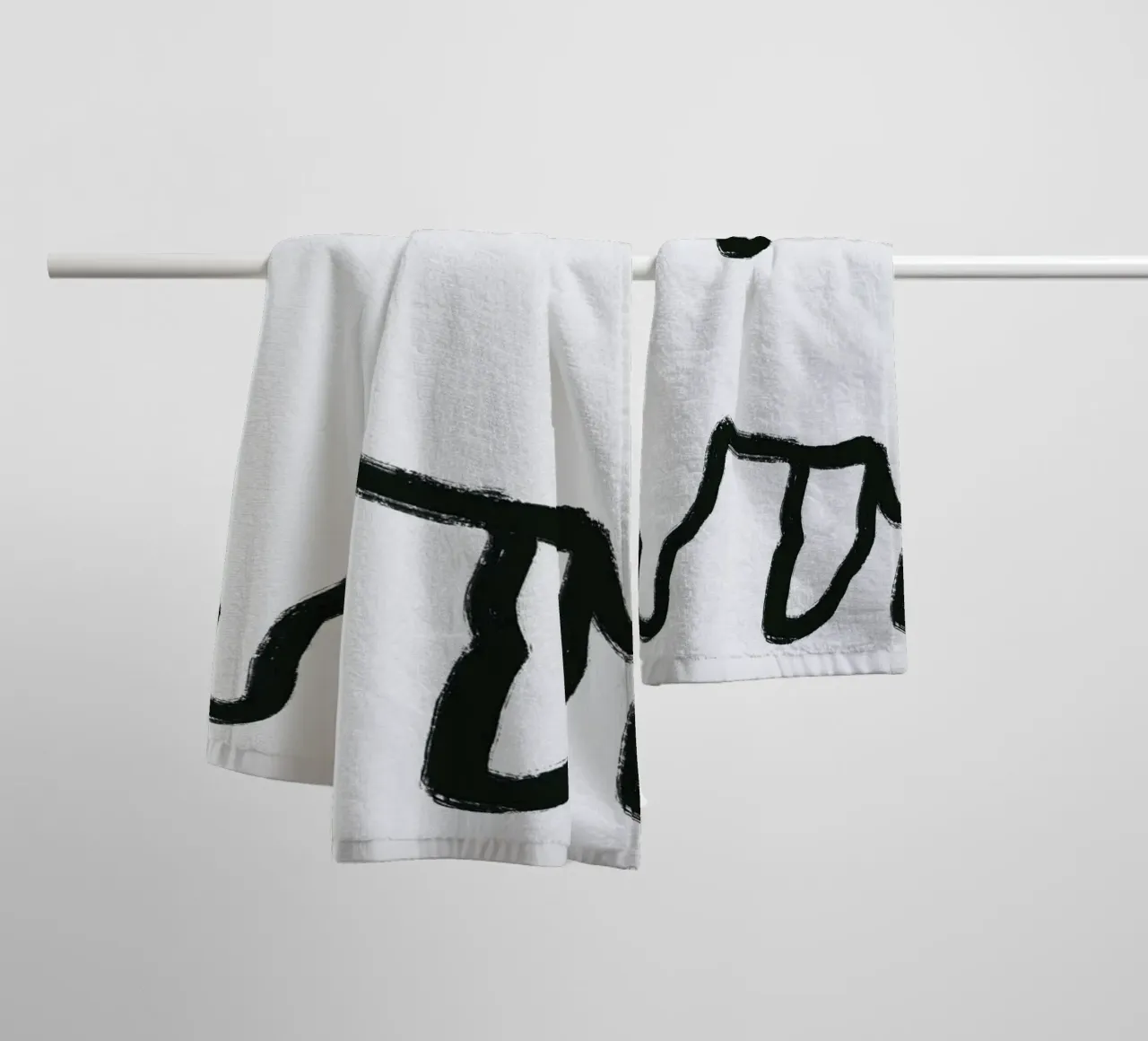 Camel outline minimalist towel by Little Dean