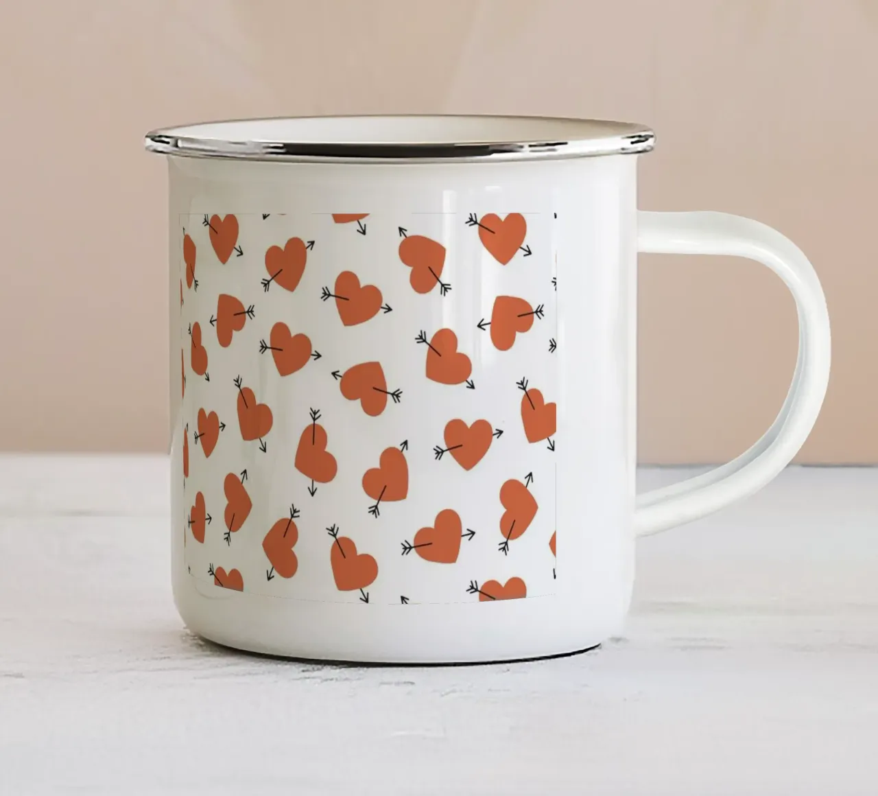 Pattern Love No 32 tazza in smalto da treechild