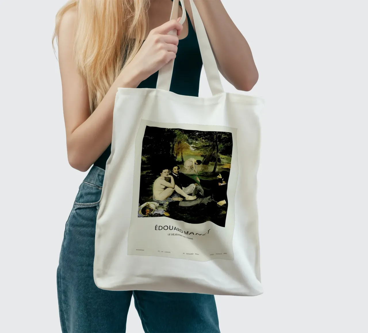 Manet - Le Déjeuner sur l'herbe borsa in juta da Vintage by JUNIQE