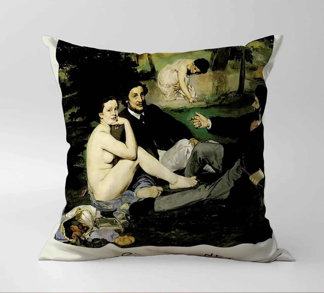 Manet - Le Déjeuner sur l'herbe cuscino da Vintage by JUNIQE