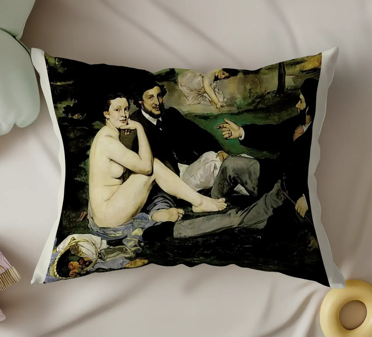 Manet - Le Déjeuner sur l'herbe cuscino da Vintage by JUNIQE