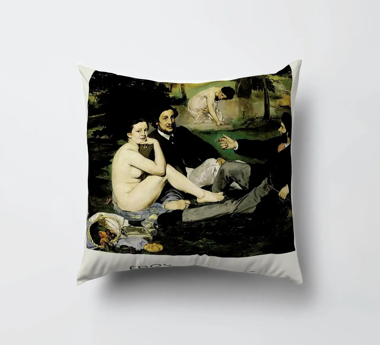 Manet - Le Déjeuner sur l'herbe cuscino da Vintage by JUNIQE