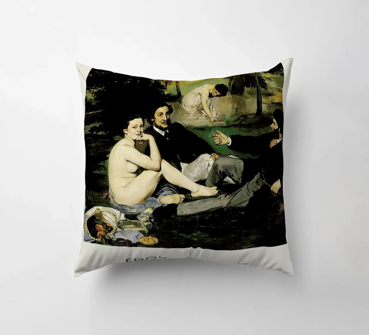 Manet - Le Déjeuner sur l'herbe cuscino da Vintage by JUNIQE