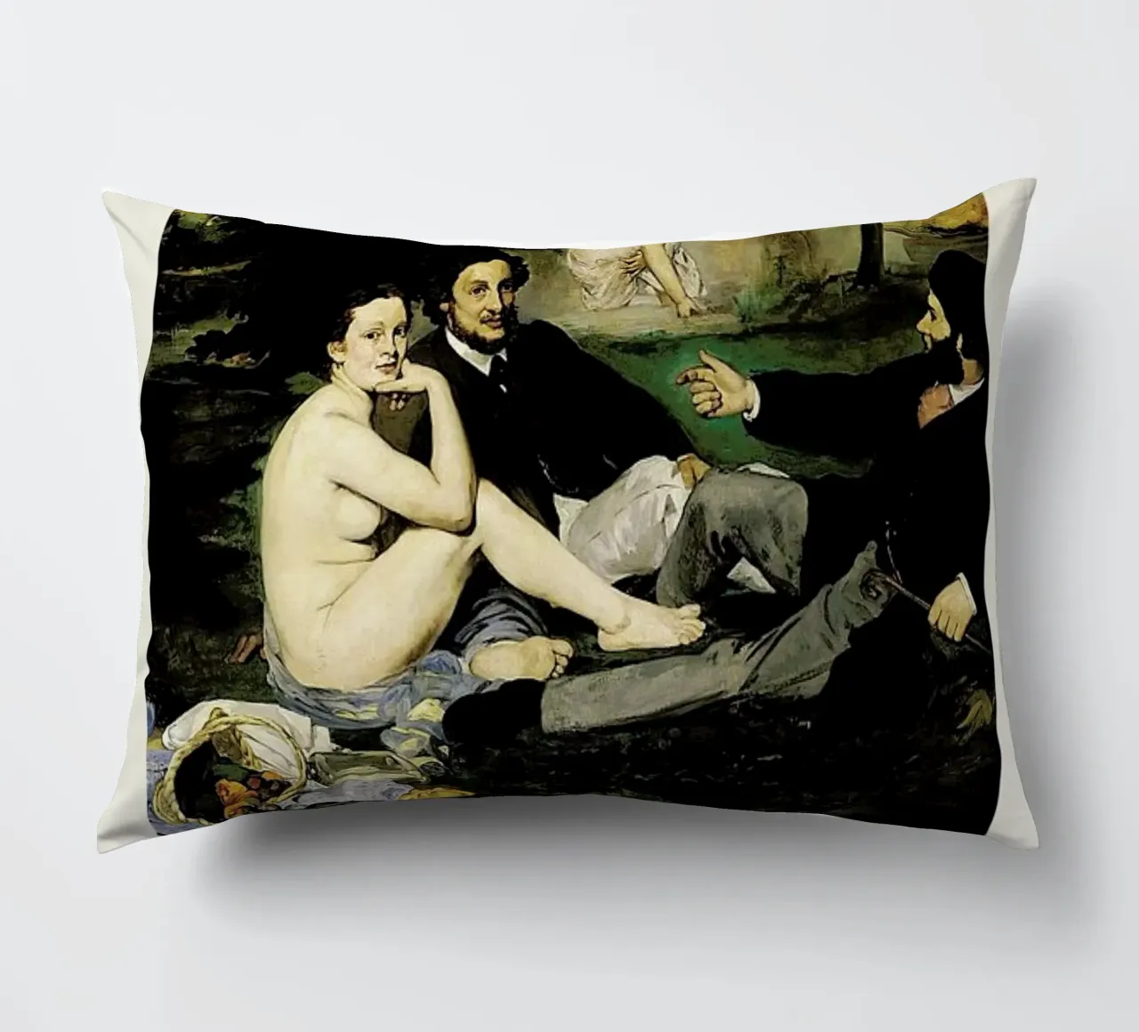 Manet - Le Déjeuner sur l'herbe cuscino da Vintage by JUNIQE