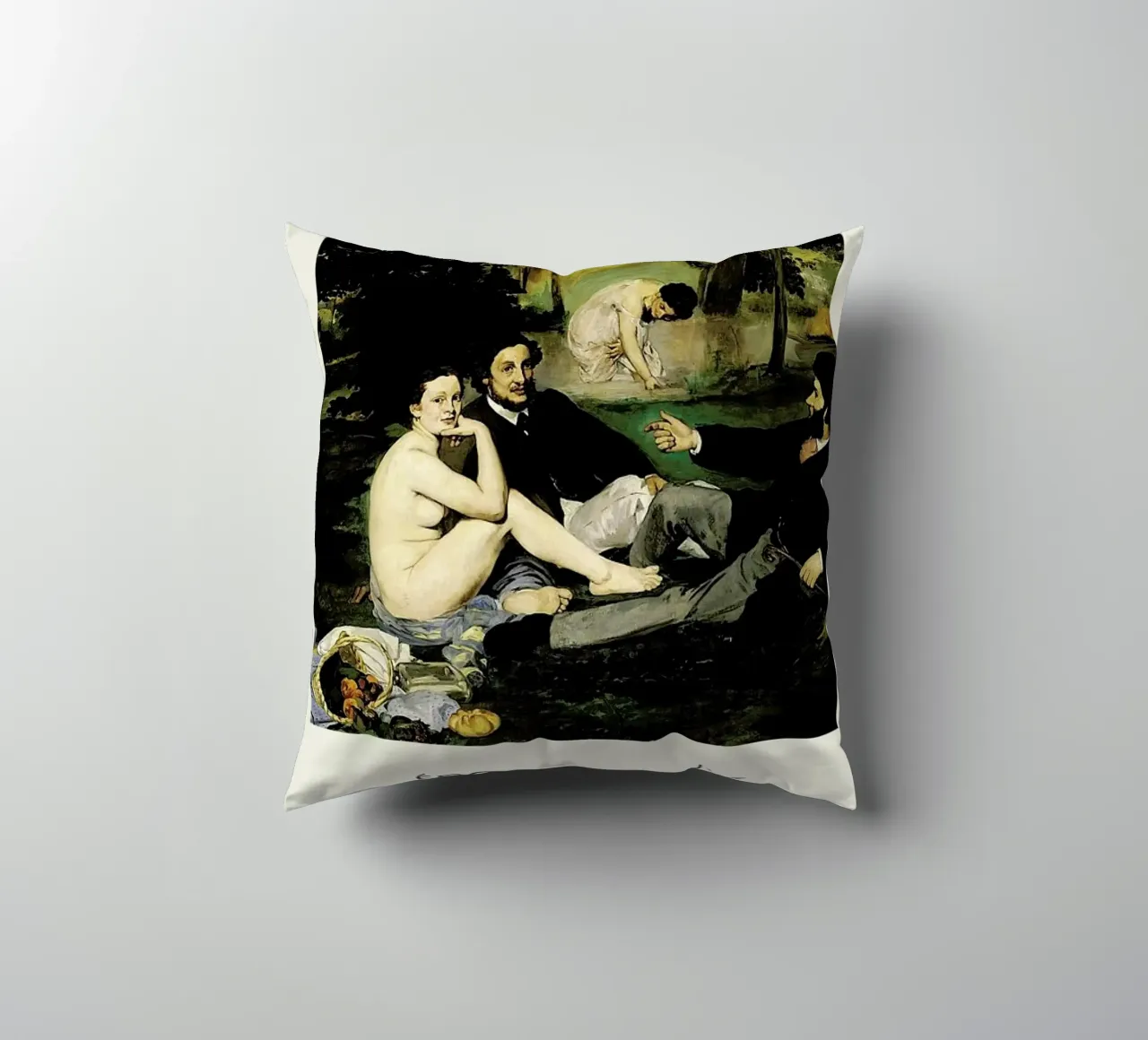 Manet - Le Déjeuner sur l'herbe cuscino da Vintage by JUNIQE