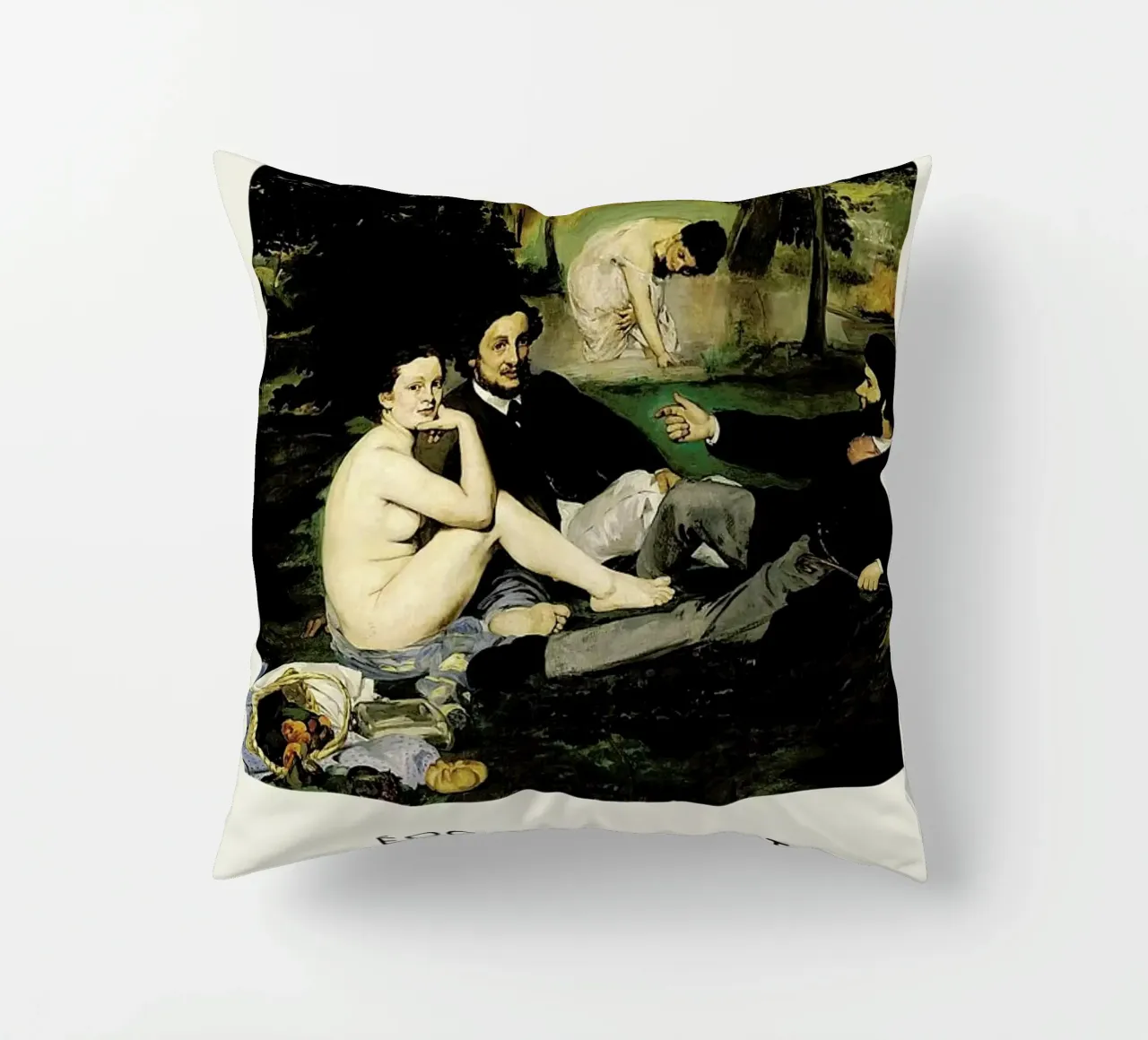 Manet - Le Déjeuner sur l'herbe cuscino da Vintage by JUNIQE