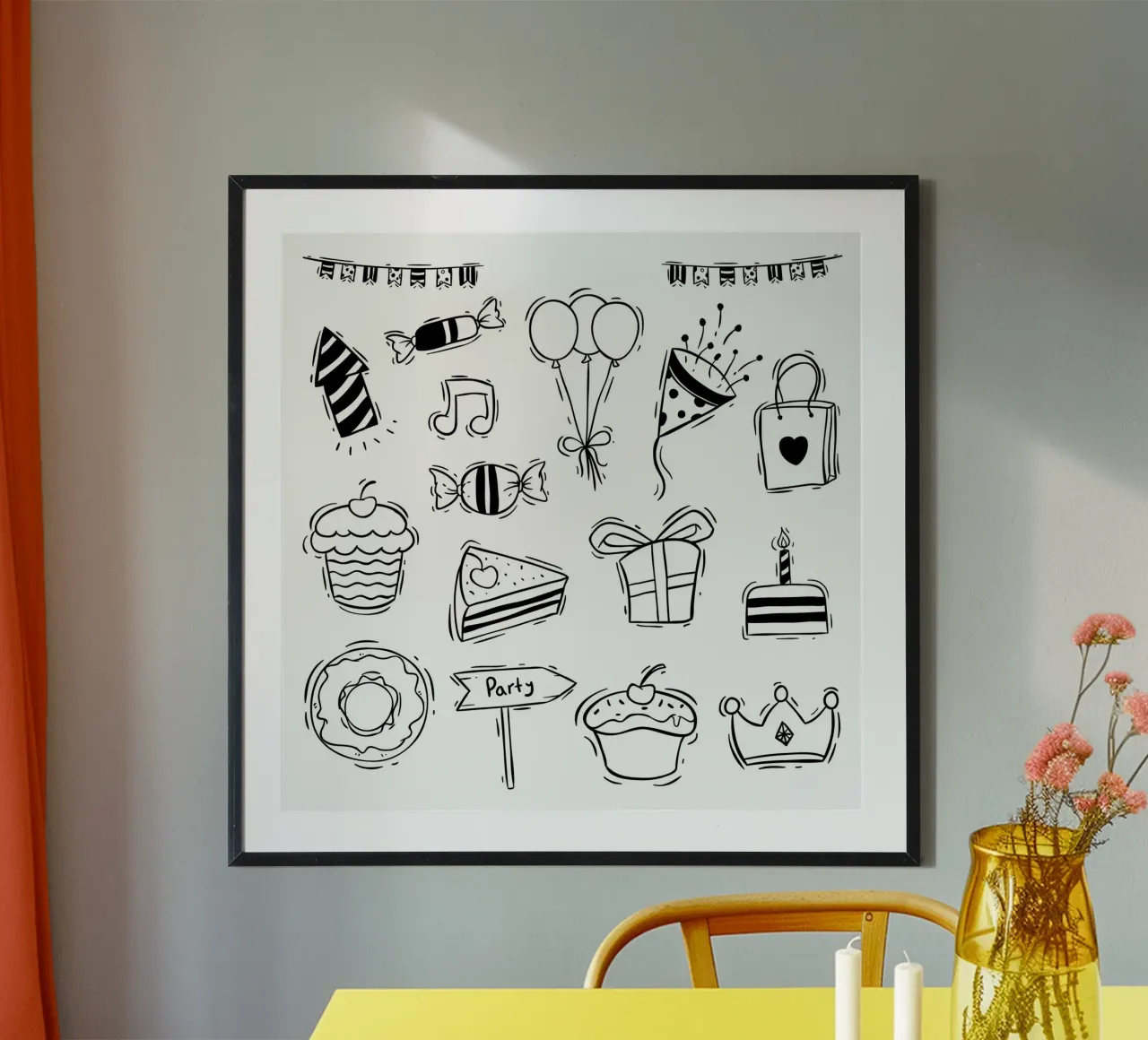 festa dei bozzetti poster con telaio in plastica da Green