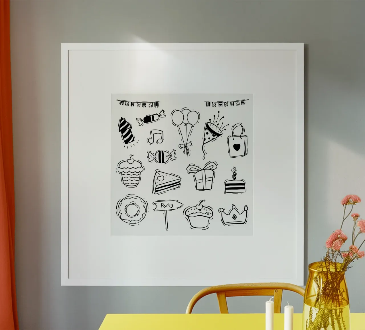 festa dei bozzetti poster con telaio in plastica da Green