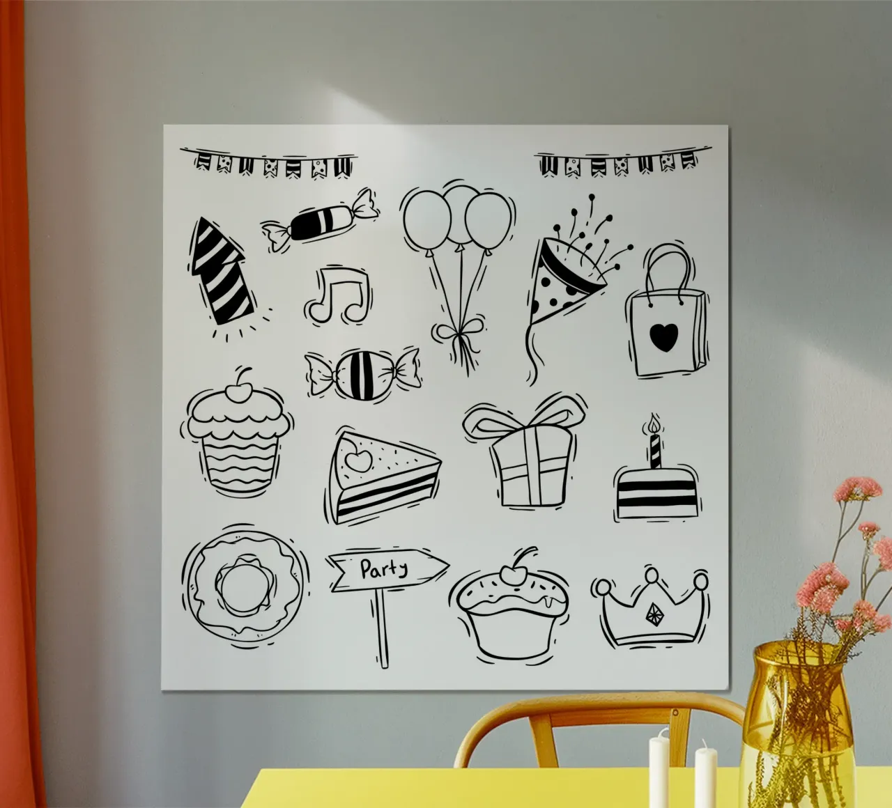 festa dei bozzetti poster con telaio in plastica da Green