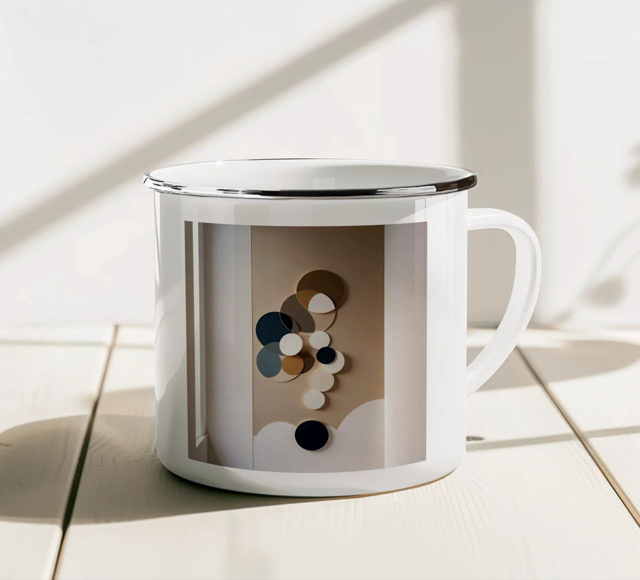 cerchi di simmetria tazza in smalto da NEW LIFE