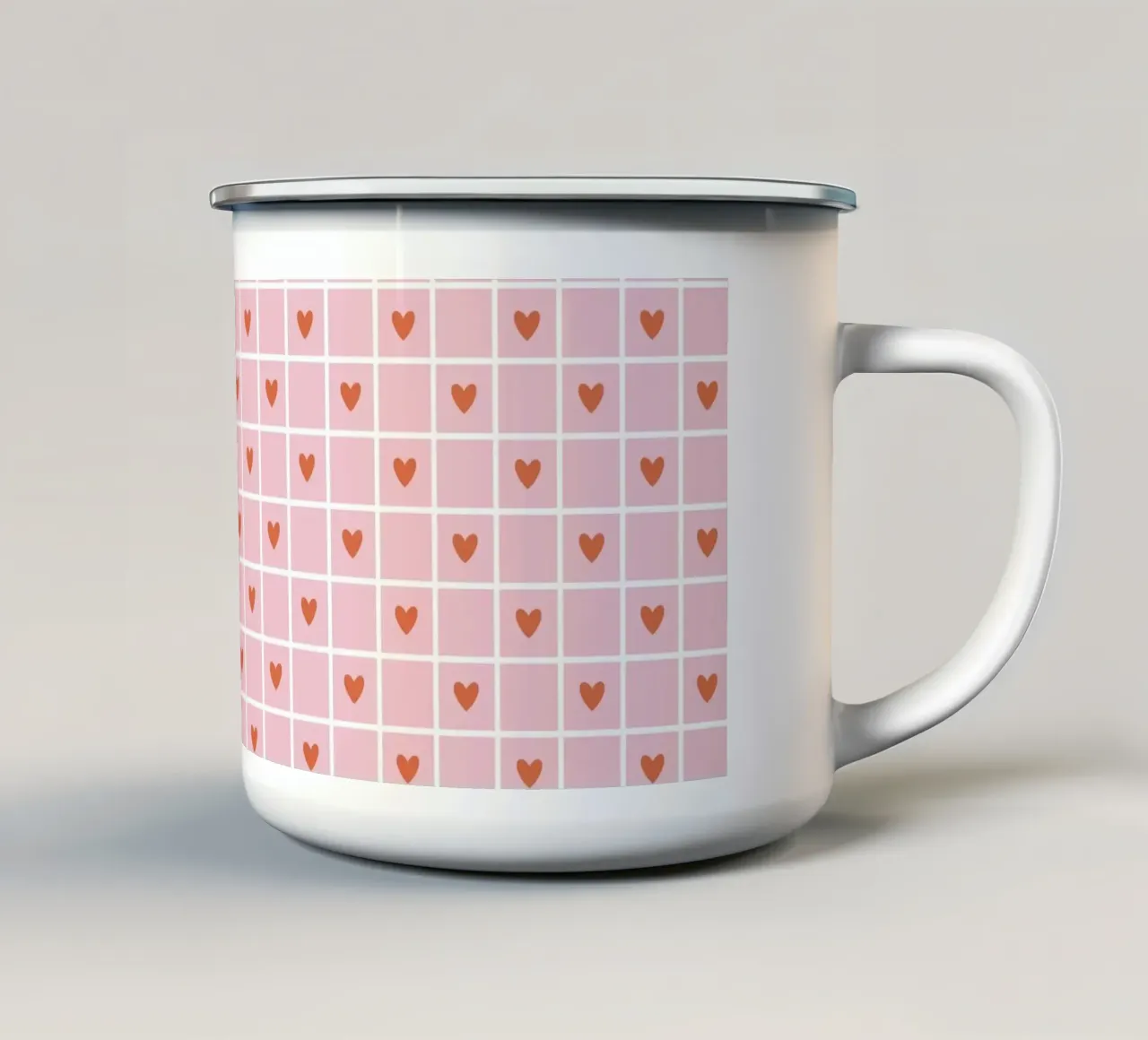 Pattern Love No 43 tazza in smalto da treechild