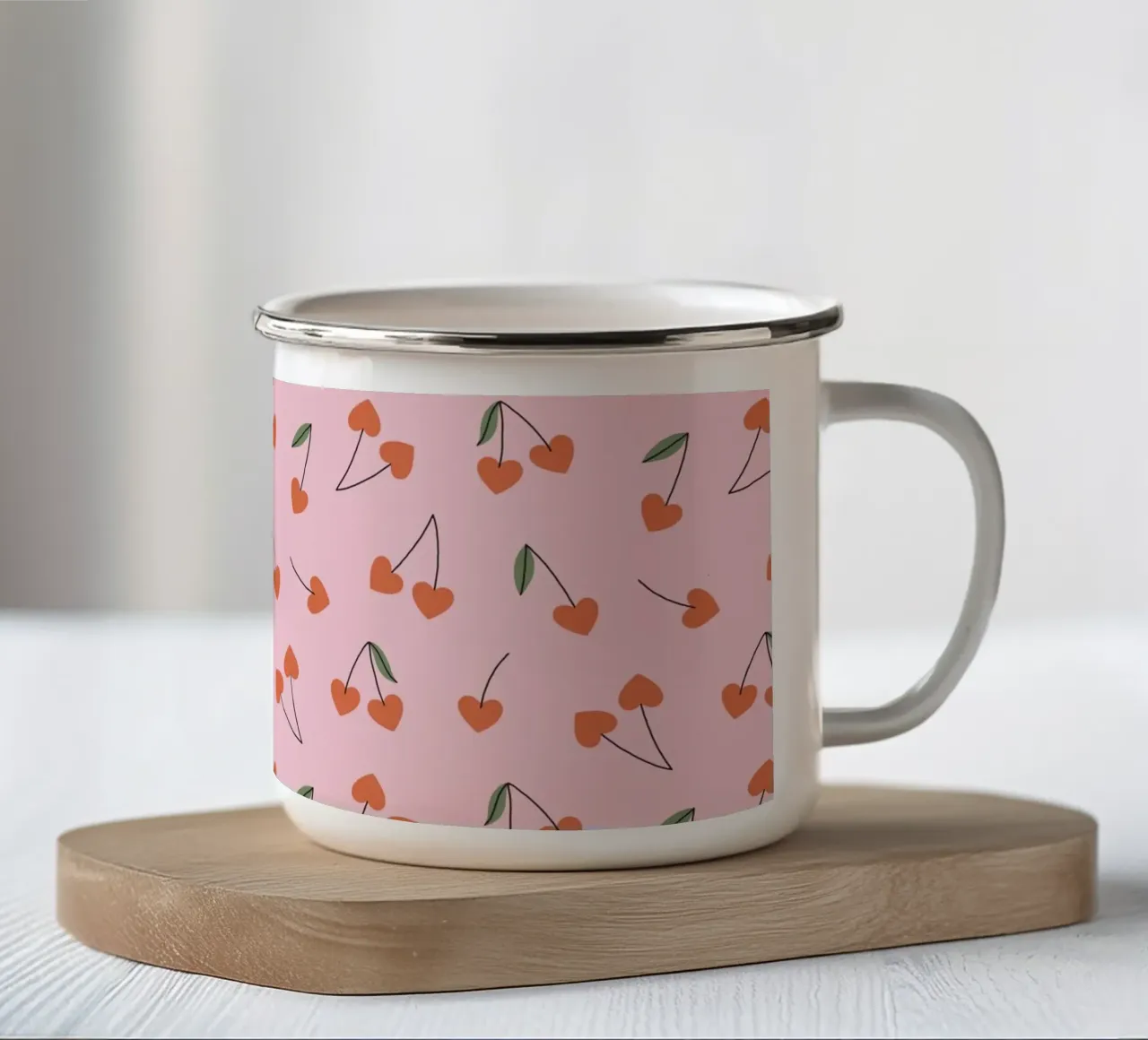 Pattern Love No 49 tazza in smalto da treechild
