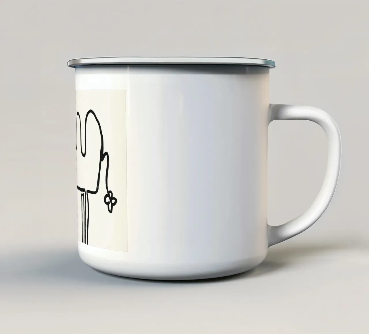 Profilo del cammello var 2 tazza in smalto da Little Dean