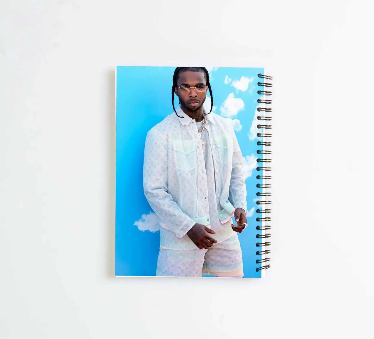 portrait smoke spiral notebook by Green