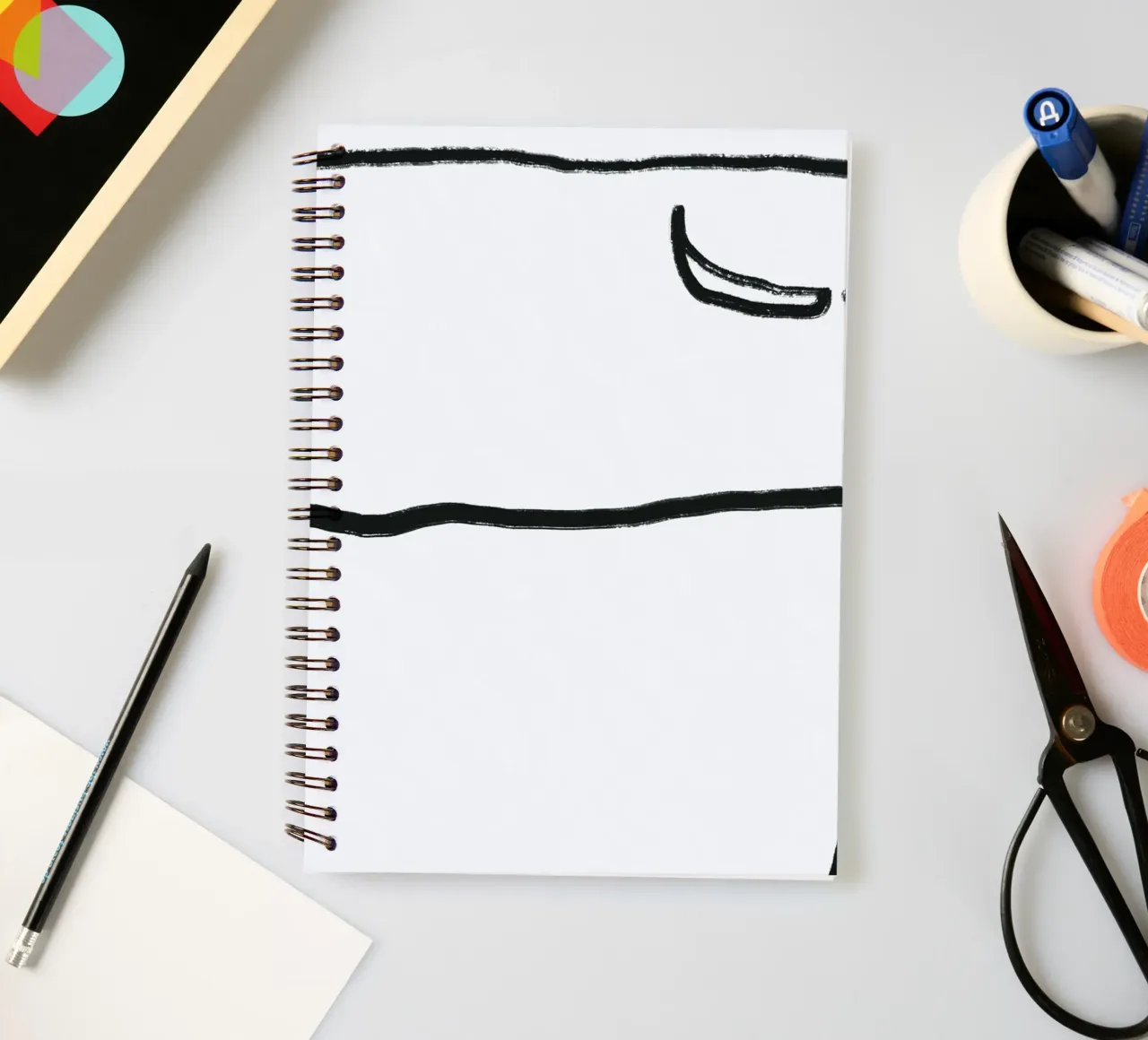 Bull outline spiral notebook by Little Dean