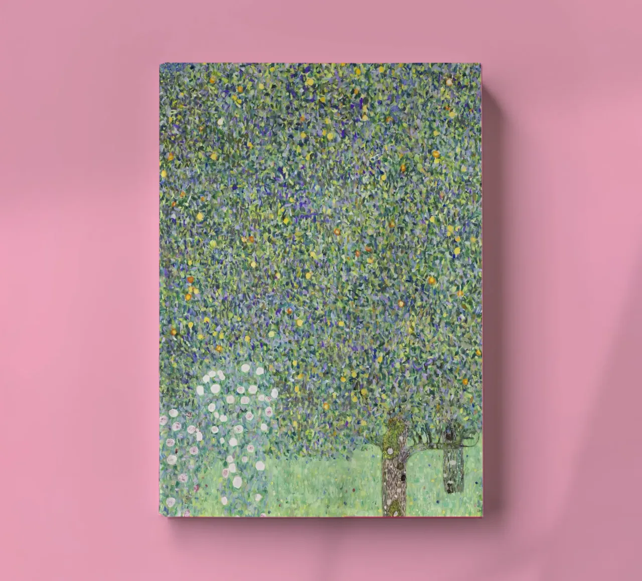 "Rosebushes under the Trees (1905) - Gustav Klimt Art Print notebook by Venus Art