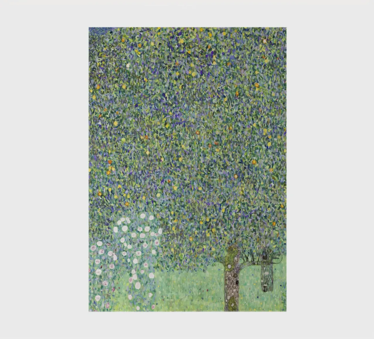 "Rosebushes under the Trees (1905) - Gustav Klimt Art Print notebook by Venus Art