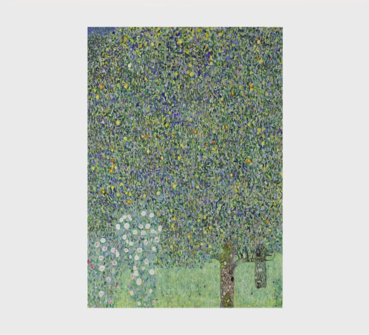 "Rosebushes under the Trees (1905) - Gustav Klimt Art Print notebook by Venus Art