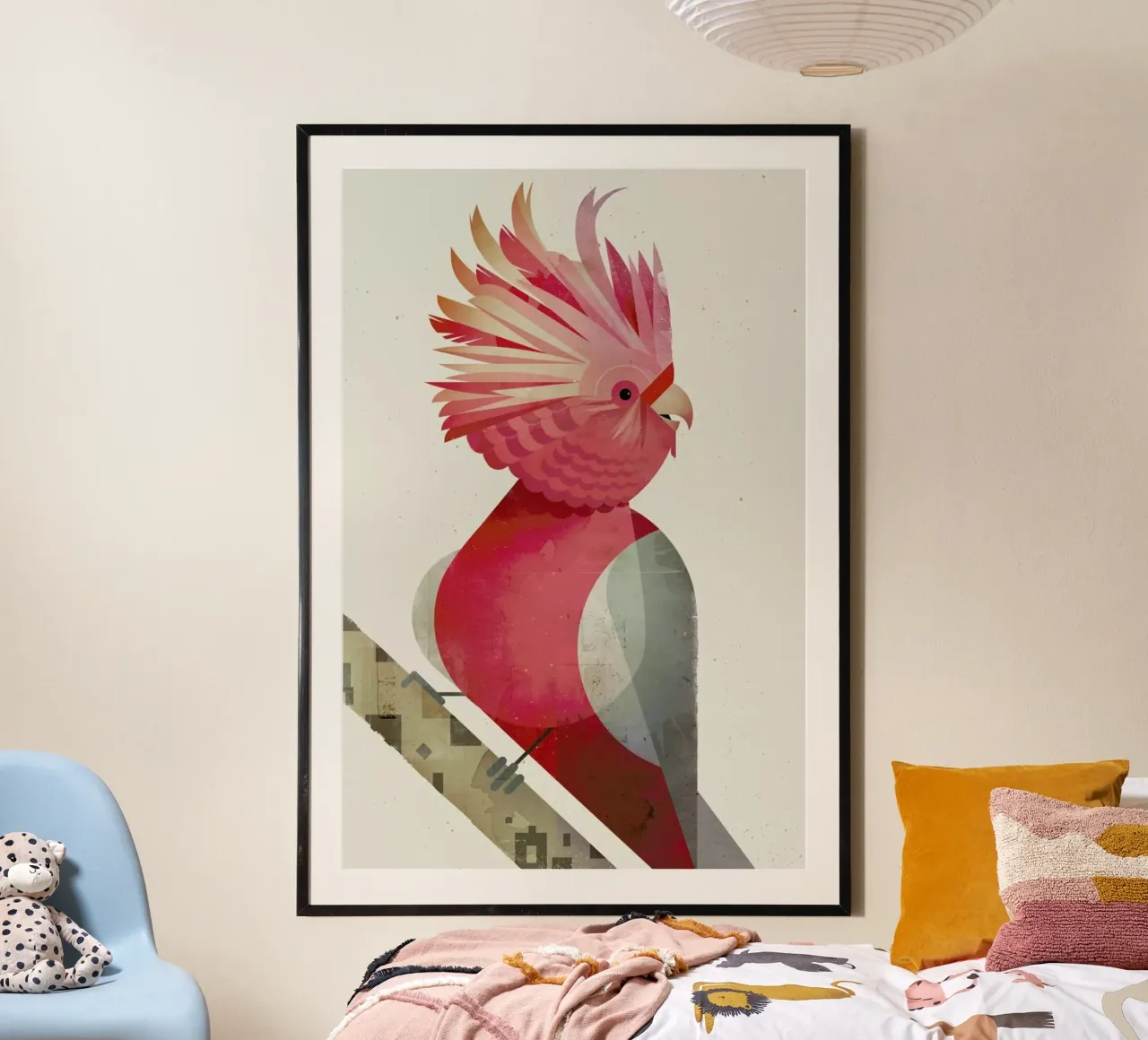 Galah Cockatoo poster con telaio in plastica da Dieter Braun