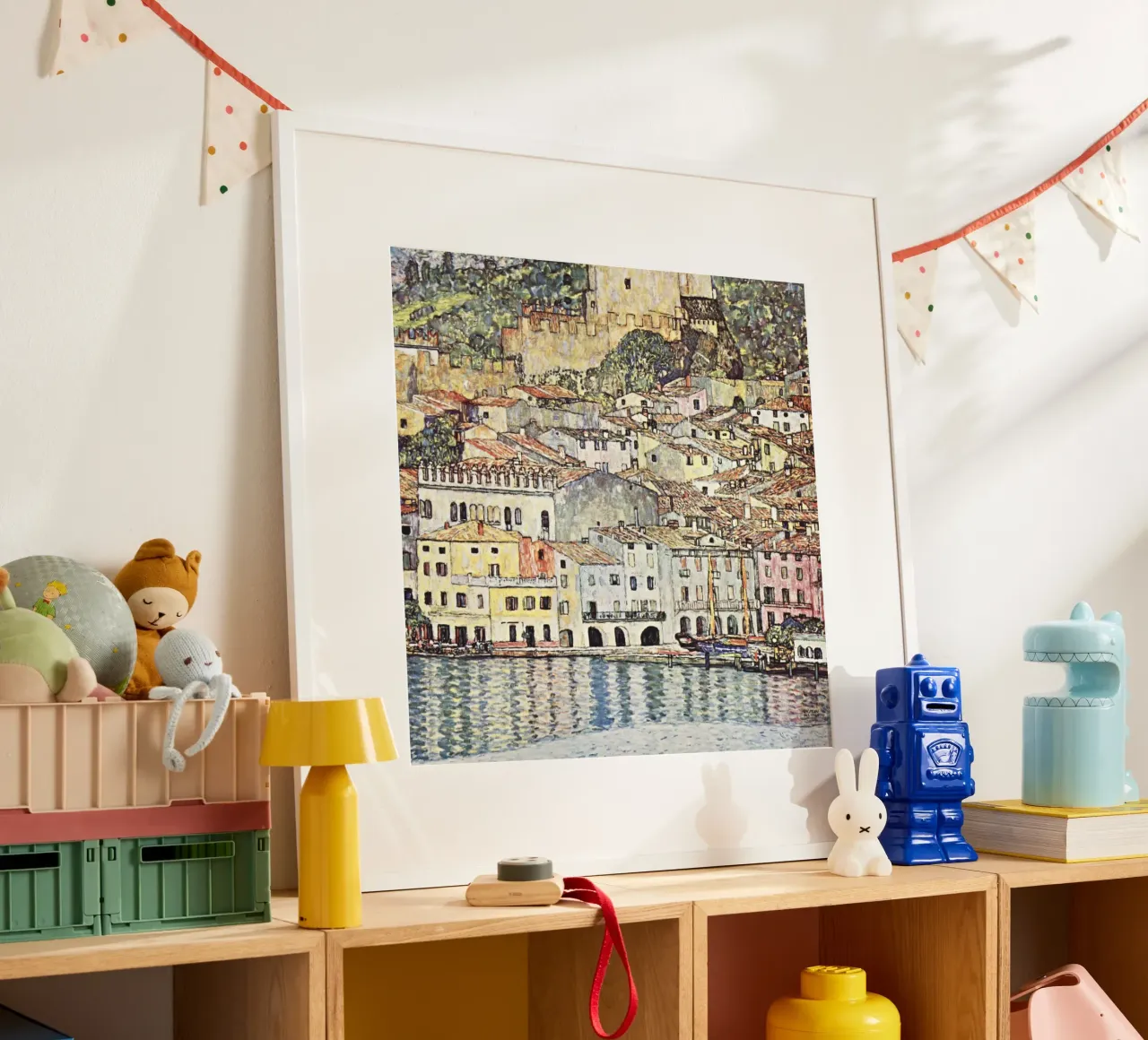 Malcesine sul lago di Garda di Gustav Klimt 1913 poster con telaio in plastica da Venus Art