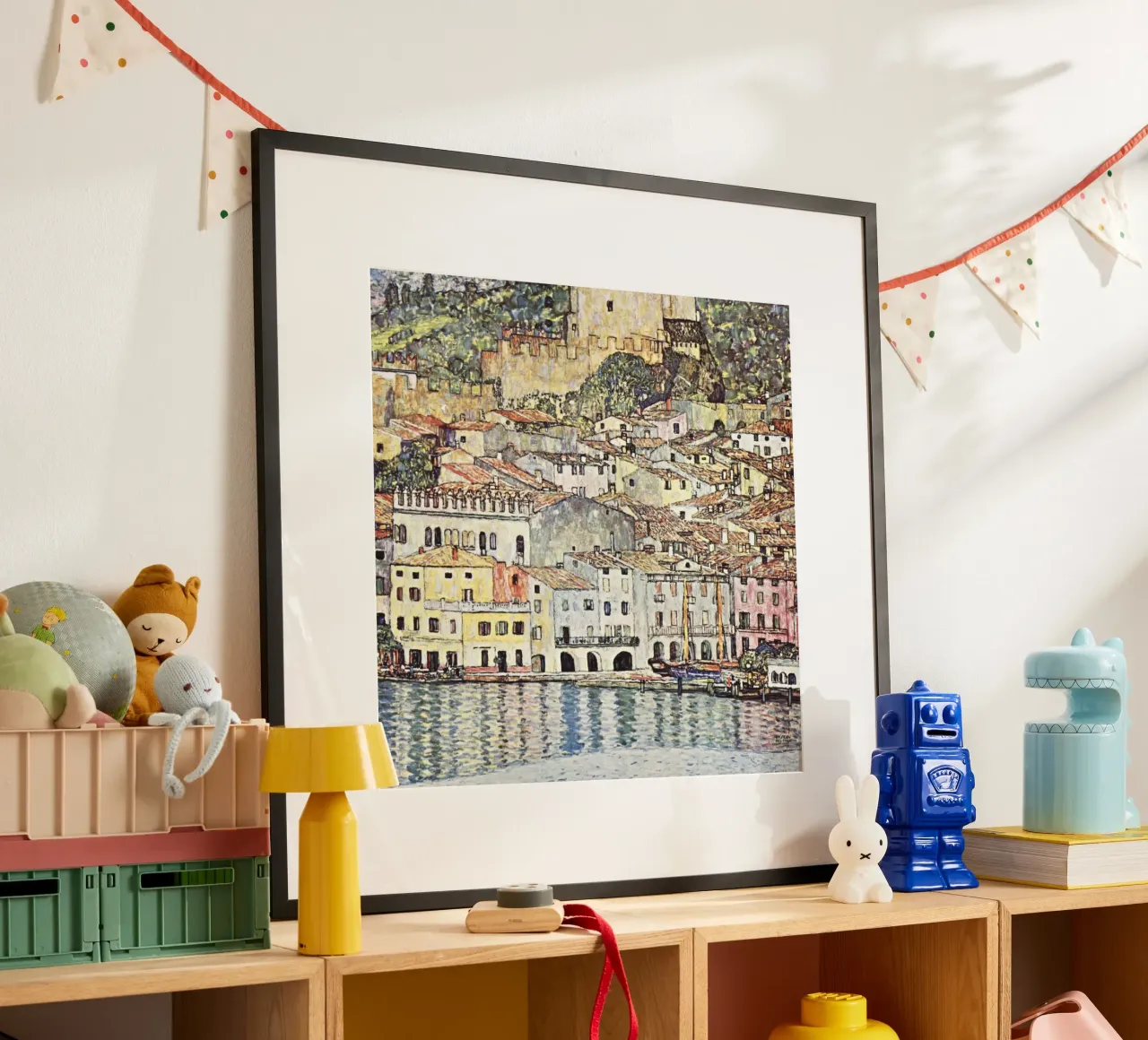Malcesine sul lago di Garda di Gustav Klimt 1913 poster con telaio in plastica da Venus Art