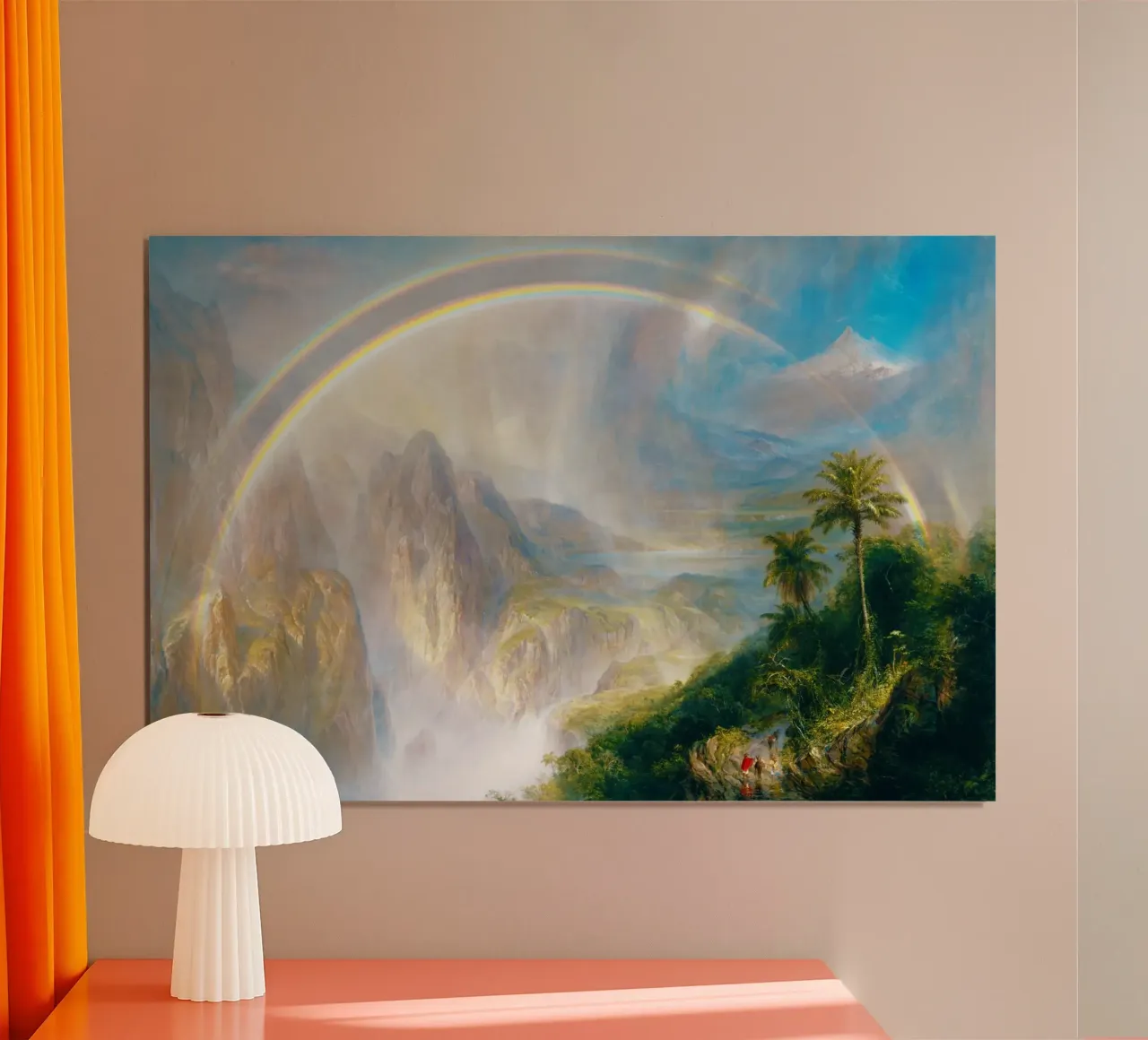 La stagione delle piogge ai tropici (1866) - Frederic Edwin Church poster con telaio in legno da Venus Art