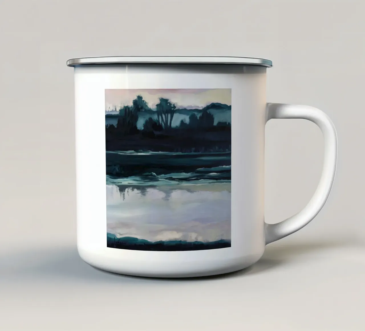 Orizzonte riflessivo Calma tazza in smalto da Verve Pigments