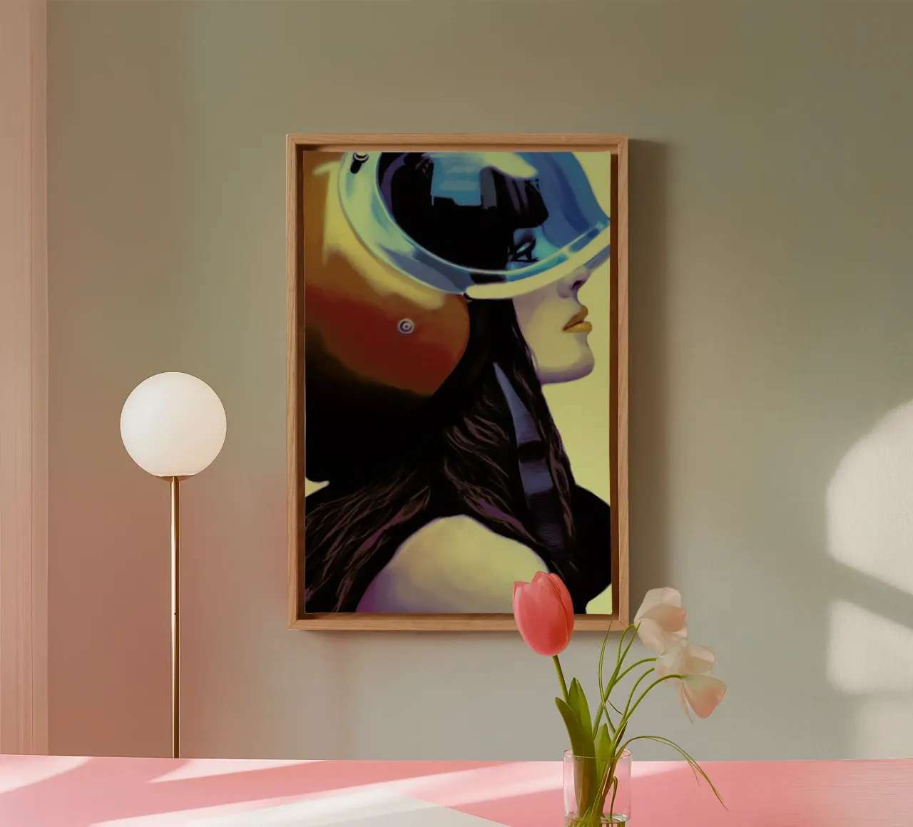 Helmetraus canvas met Baklijst van Mayka ienova
