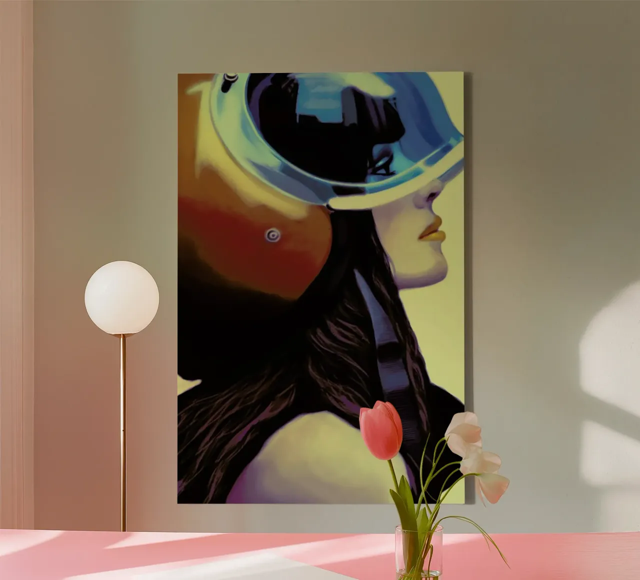 Helmetraus canvas met Baklijst van Mayka ienova