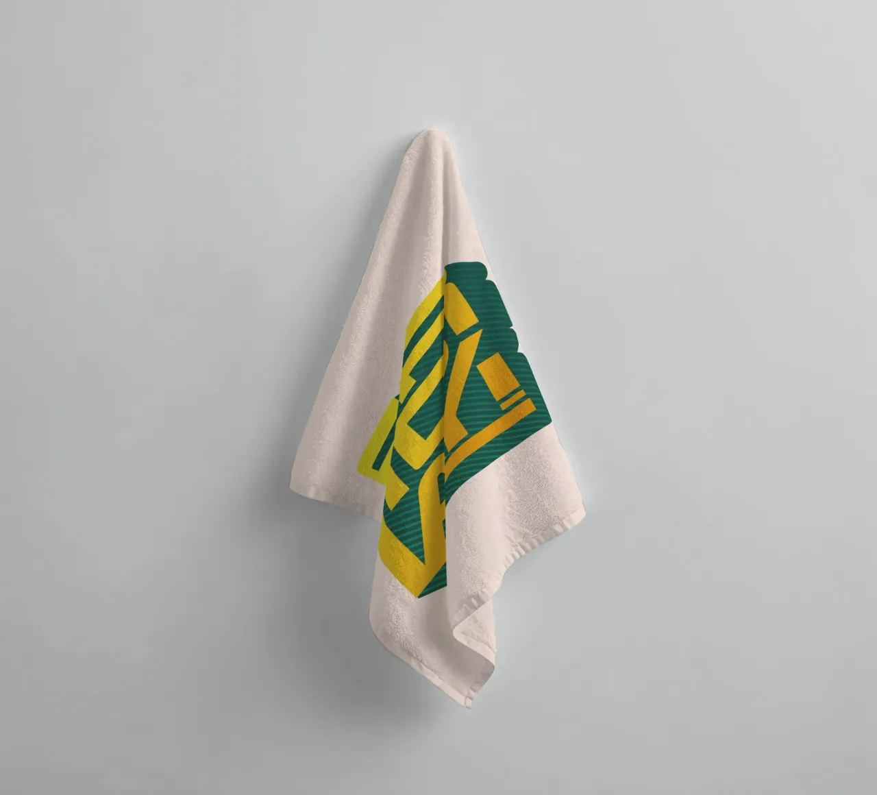 Typographie jaune audacieuse du vendredi serviette de bain de showmemars