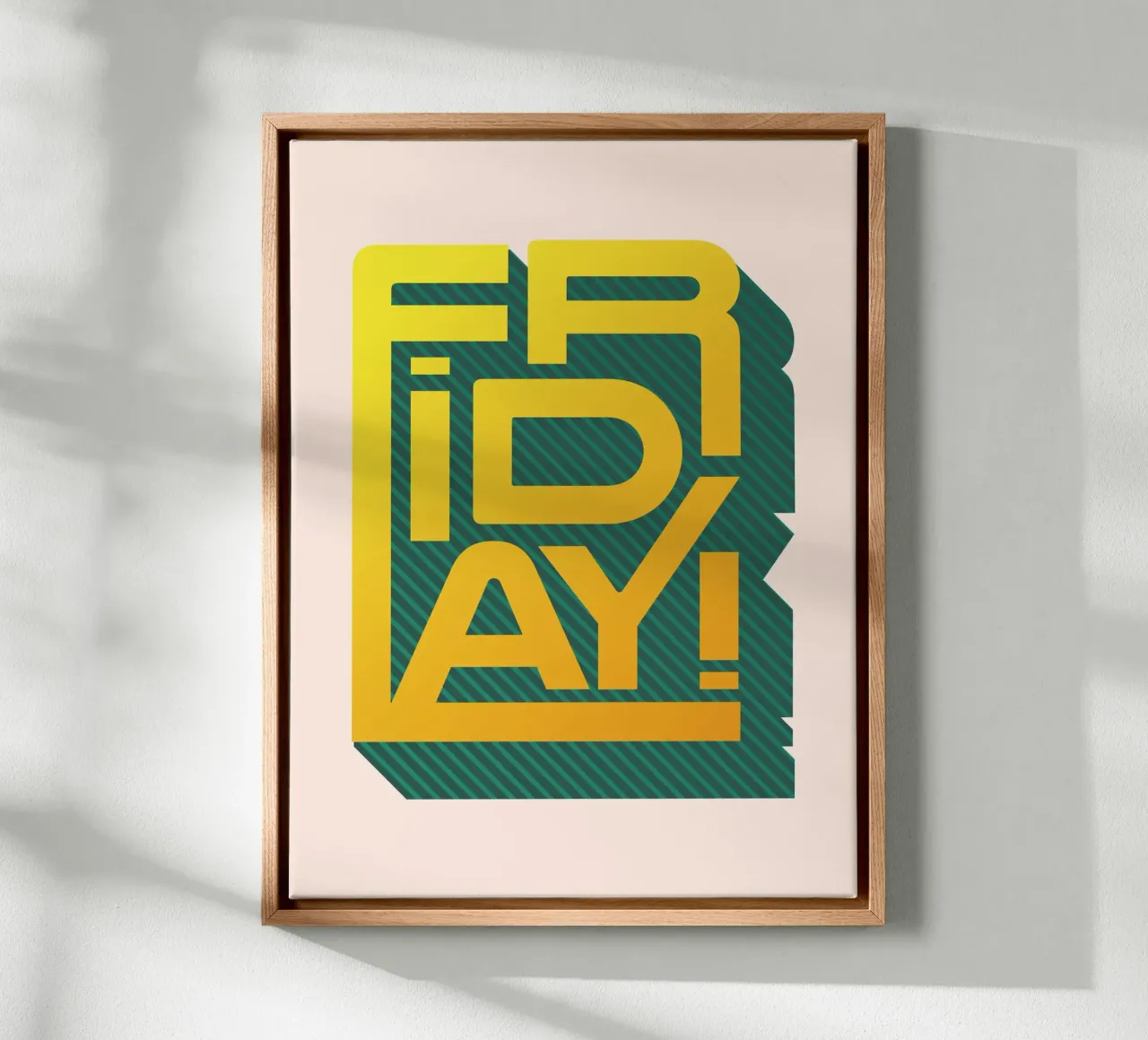 Typographie jaune audacieuse du vendredi toile avec Caisse américaine de showmemars