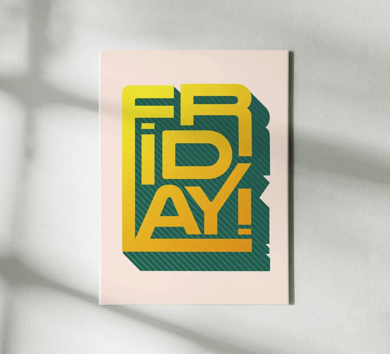 Typographie jaune audacieuse du vendredi toile avec Caisse américaine de showmemars