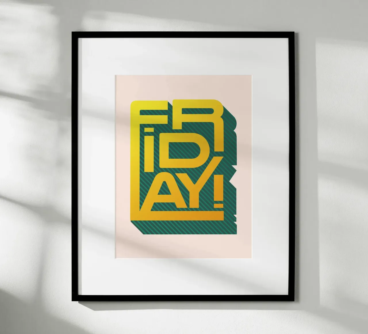 Tipografia del venerdì in grassetto giallo carta hahnemühle da showmemars