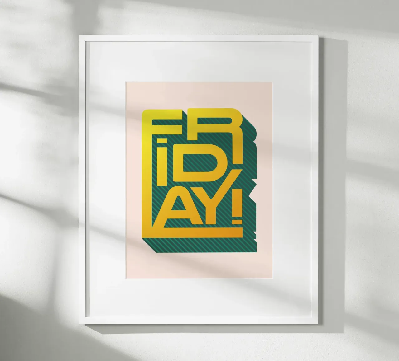 Tipografia del venerdì in grassetto giallo carta hahnemühle da showmemars