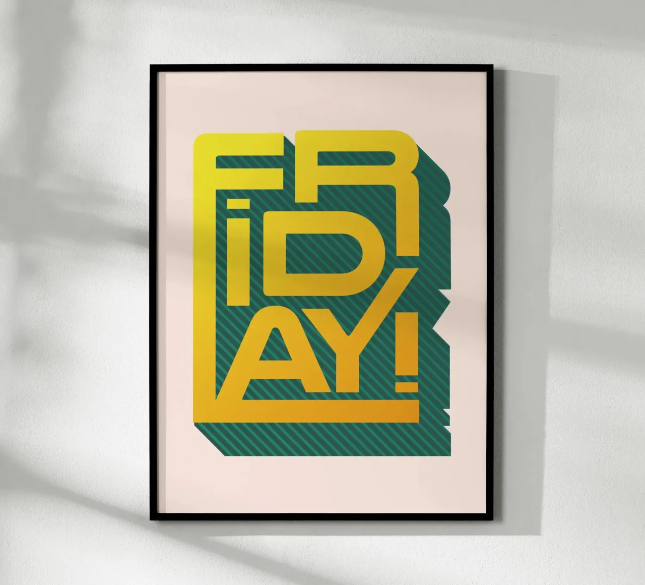 Tipografia del venerdì in grassetto giallo carta hahnemühle da showmemars