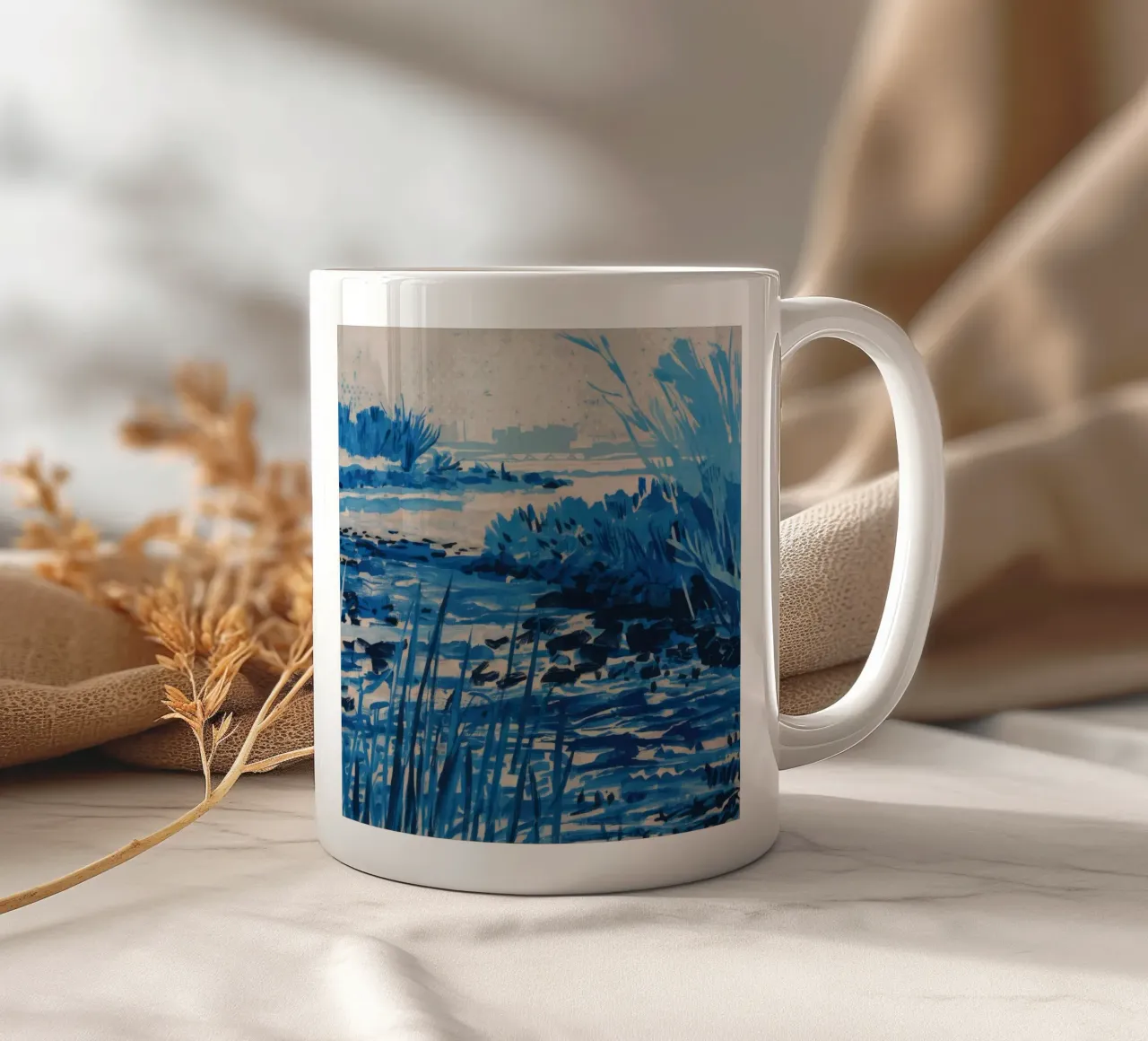 Gelo delle canne blu tazza in ceramica da Verve Pigments