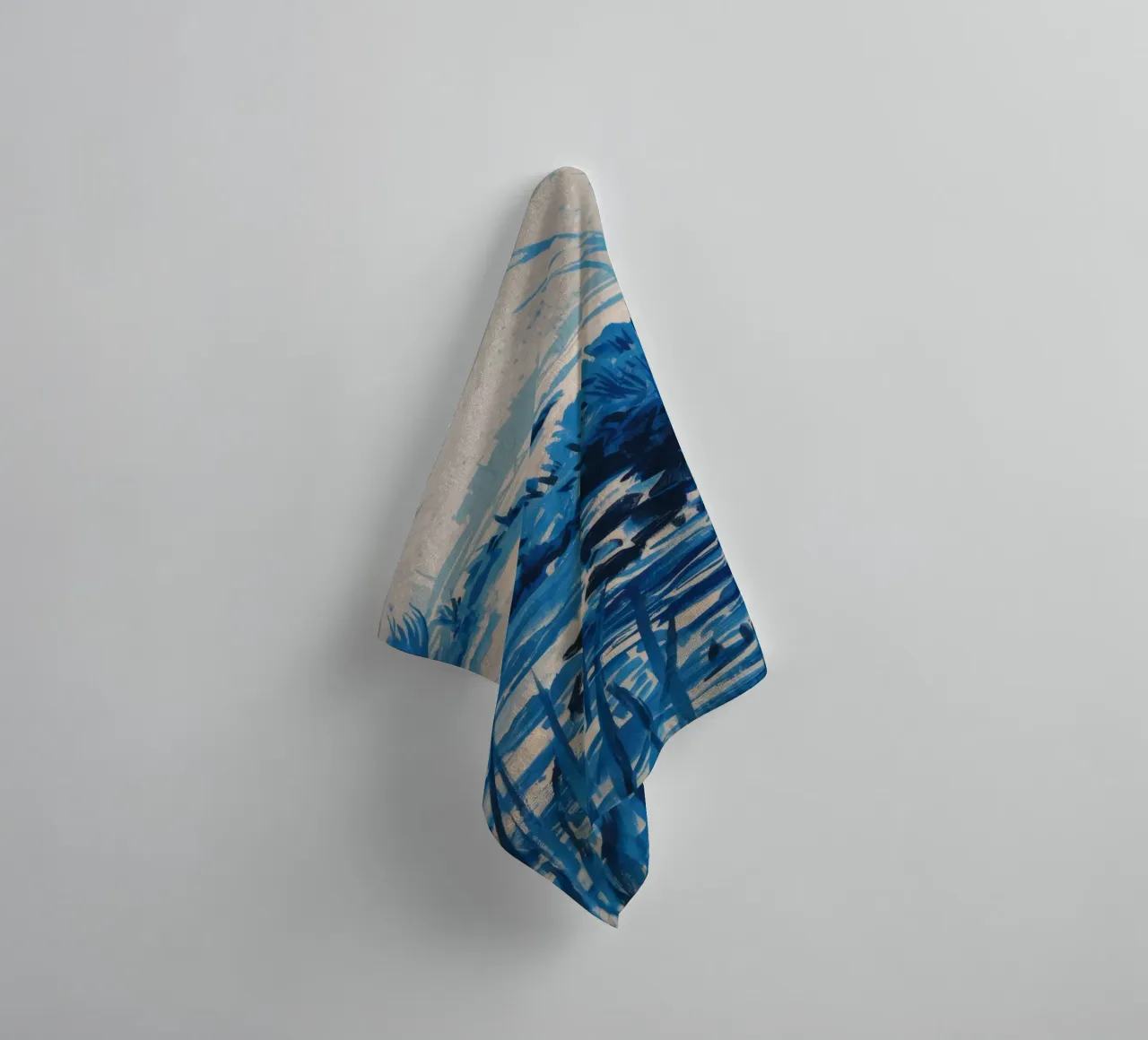 Blue Reeds Frost towel by Verve Pigments