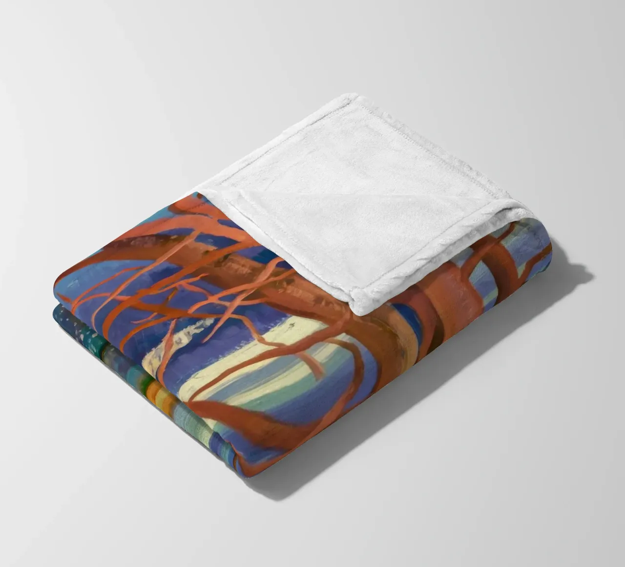 Sunset Tree Embrace fleece blanket by Verve Pigments