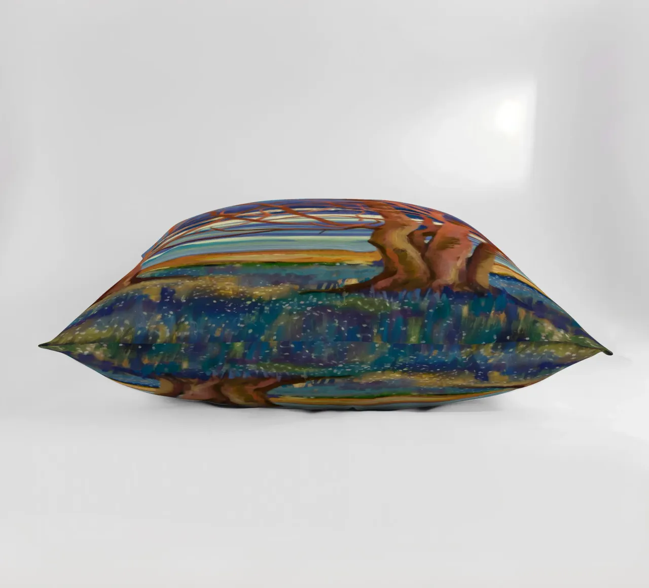 Sunset Tree Embrace decorative cushion by Verve Pigments