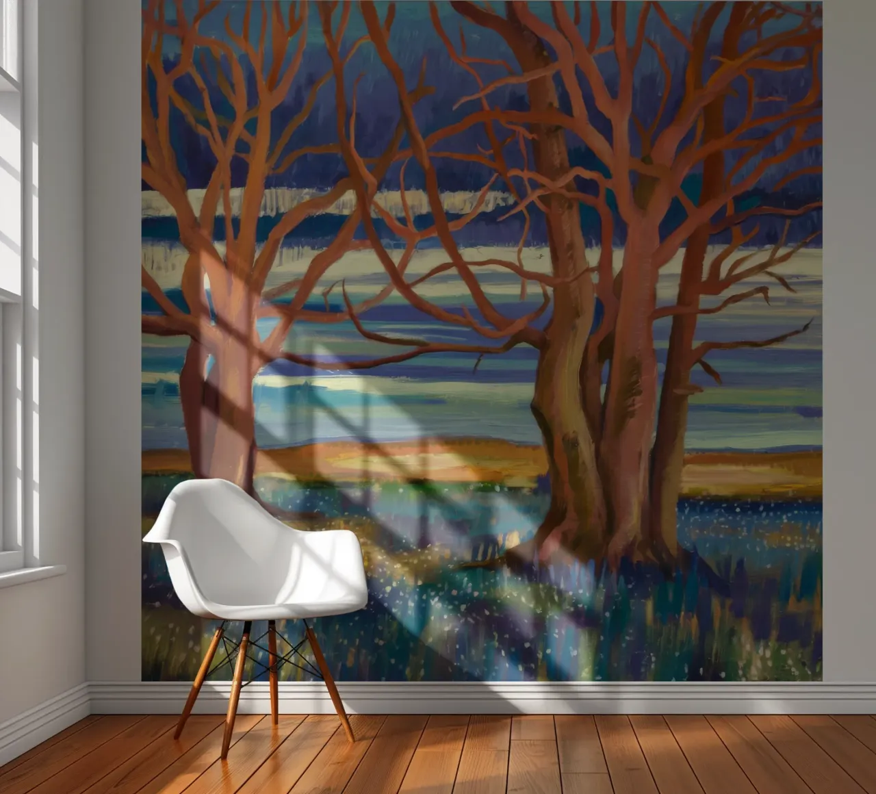 Abbraccio dell'albero del tramonto carta da parati fotografica da Verve Pigments