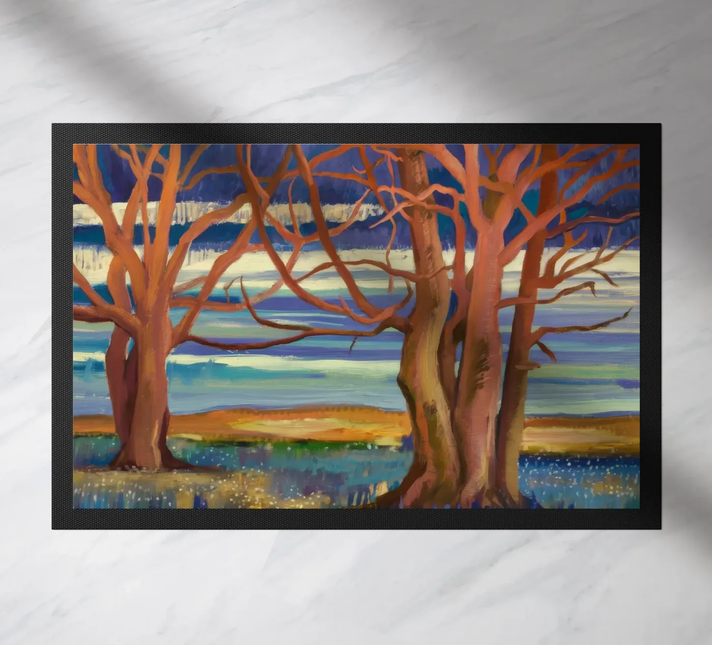 Sunset Tree Embrace doormat by Verve Pigments