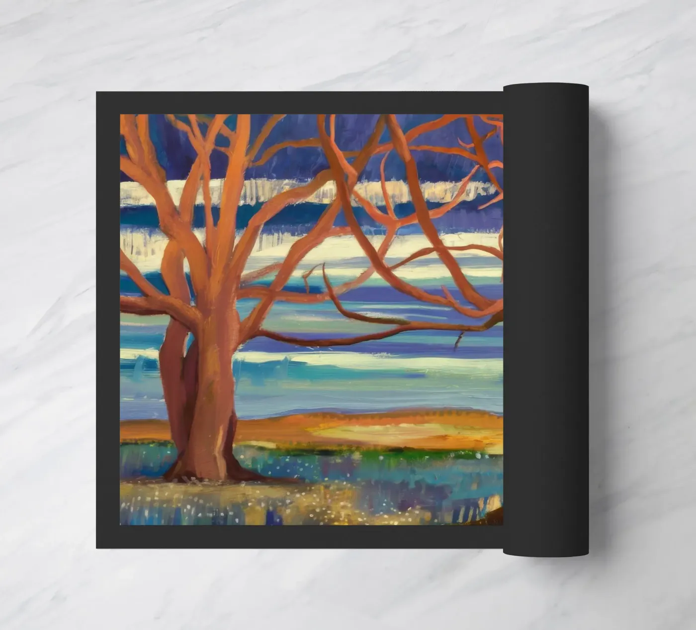 Sunset Tree Embrace doormat by Verve Pigments