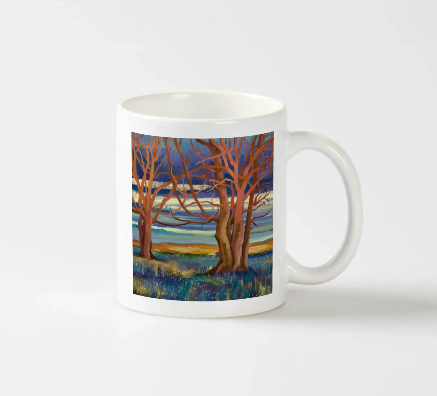 Sunset Tree Embrace ceramic mug by Verve Pigments