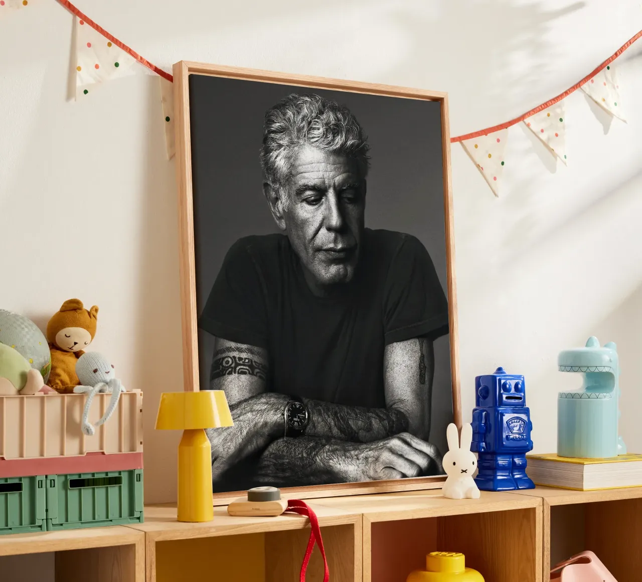 Anthony Bourdain Relax and Cool canvas with Floater frame by Beth Pop Culture