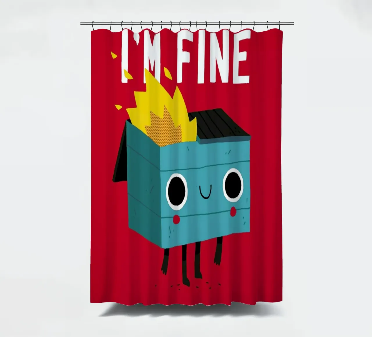 Dumpster Is Fine tenda da doccia da DinoMike