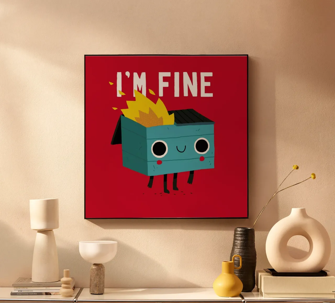 Dumpster Is Fine plexiglass da DinoMike