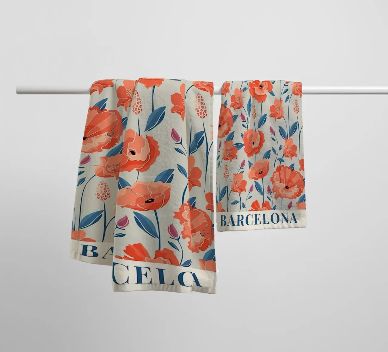 Mercato dei fiori - Barcellona colorata asciugamano da bagno da Spencer Farrell2