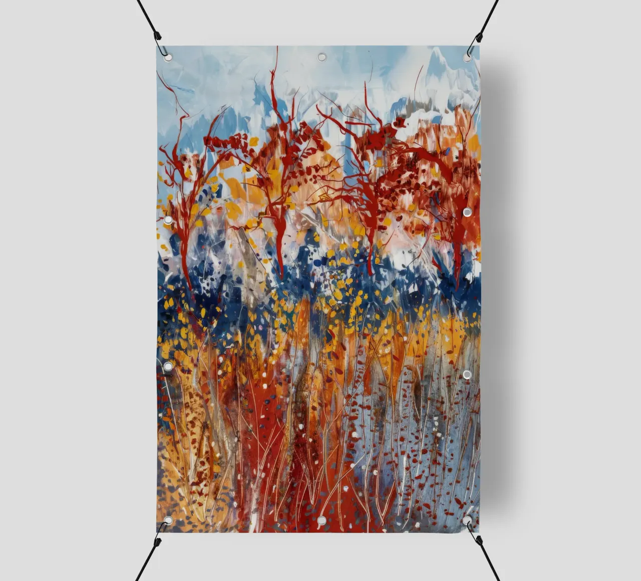 Sinfonia floreale ardente telo in pvc da Verve Pigments