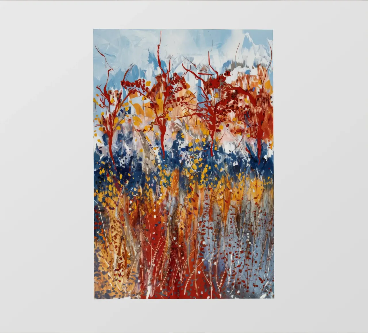 Sinfonia floreale ardente telo in pvc da Verve Pigments
